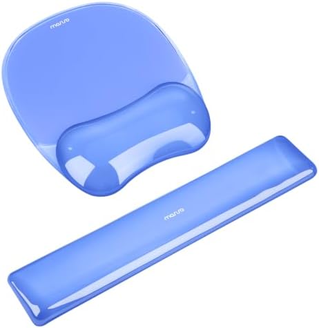MOSISO Cooling Gel Wrist Rest Support for Mouse Pad&Keyboard Set, Blue by MOSISO