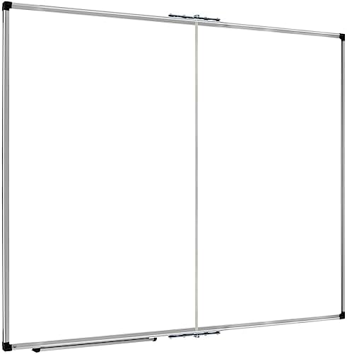 XBoard Magnetic Whiteboard 48 x 48 Inch, Foldable Dry Erase White Board with Aluminium Frame & Marker Tray 4' x 4', Wall Mounted Folding Message Presentation Board - Image 6