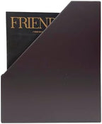UnionBasic Leatherette Magazine File Holder Set of 4, Coffee - Image 4