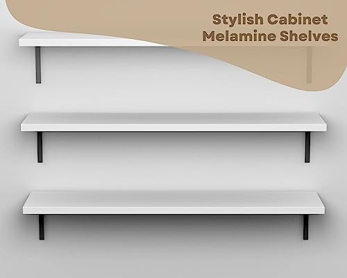 White Cabinet Shelves, Melamine 1/2'' Thick, Custom, Cut to Size. (10' Depth x 29'' Length) - Image 7