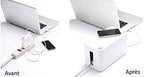 Bluelounge CableBox Cable and Cord Management System Includes Surge Protector (CableBox Mini | 2 Pack, White) - Image 4
