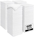 AIDEA Microfiber Cleaning Cloth White-600PK, Soft Microfiber Towels for Cars, Absorbent Cleaning Rags, Lint-Free Streak-Free Wash Cloths for House, Kitchen, Window,11.5"×11.5" by AIDEAHOME