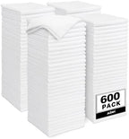 AIDEA Microfiber Cleaning Cloth White-600PK, Soft Microfiber Towels for Cars, Absorbent Cleaning Rags, Lint-Free Streak-Free Wash Cloths for House, Kitchen, Window,11.5"×11.5" by AIDEAHOME