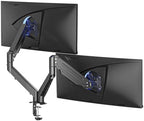 Suptek Dual Monitor Mount Stand-Height Adjustable Gas Spring Monitor Arm Desk Mount for 2 Computer Screens 17 to 35 inches - Each Arm Holds up to 24.25lbs,Black(MD8SP) by suptek