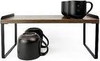 Mitus Stacking Wood Shelf Organizer, Counter Cabinet Storage Rack, 16 inch - Image 4