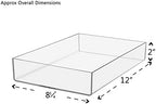 Counter Top Tray Display for Storage Pack of 2 Office Home Decor 12"W x 2"H Durable Acrylic Container Box Canister Carton Dish Package Dish Kitchen by Marketing Holders - Image 3
