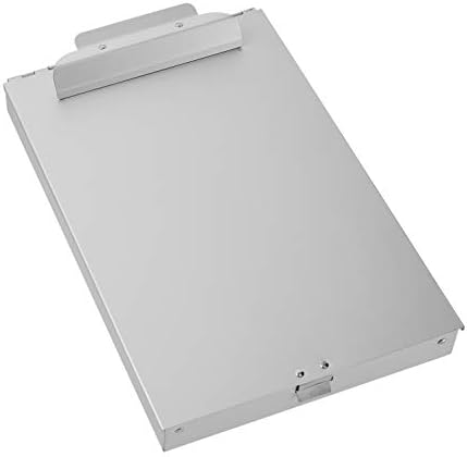 Amazon Basics Metal Clipboard with 2 Storage Compartments, Letter Size, 250 Sheet Capacity, Office Supplies with Self-Closing Latch, Silver, 10-Pack - Image 2