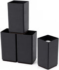 Square Steel Riser, 3.97-4.72 Inch Height, Fits 2.26 Inch Leg, 4Pcs Black by LCLICTOP