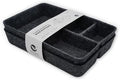 Welaxy 2pc Felt Tray Charcoal Drawer Organizer bin 4 Compartments divider by Welaxy