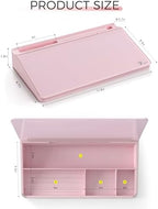 TOWON Compact Glass Desktop Whiteboard with Storage 12x7 in, Pink - Image 6