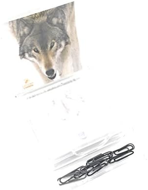 Sticky Notes Memo Pad Holder and Paper Clips Set (Wolf Face) - Image 3