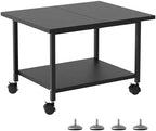 SwaaVee Printer Stand, 2-Tier Under Desk Printer Stand, Printer Cart with Wheels for Home, Office, Heavy-Duty Storage Shelf, Black by SwaaVeeYourBestOrganizingHelper