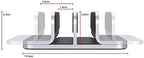 JOKItech Double Aluminum Laptop Vertical Stand Organizer, Sturdy Notebook Computer Holder Stand Compatible with New Liquid Retina XDR Apple MacBook Air/Pro/Neo, Mac mini, Apple TV & iPad Pro - Silver - Image 2