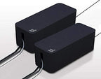 Bluelounge CableBox Cable and Cord Management System - (Black) - Pack of 2 by Bluelounge
