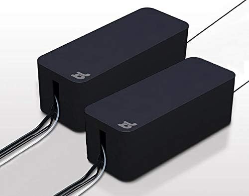 Bluelounge CableBox Cable and Cord Management System - (Black) - Pack of 2 by Bluelounge