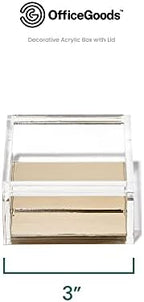 OfficeGoods Acrylic Desk Organizer with Gold Base, Small - Image 4