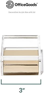 OfficeGoods Acrylic Desk Organizer with Gold Base, Small - Image 4