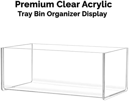 2 Pack Acrylic Vanity or Retail Tray 8.25 Inch Wide x 4.5 Inch Deep Single Compartment Clear Countertop Product Merchandise Storage Organizer by Marketing Holders - Image 4