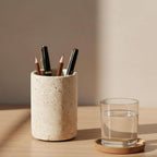 Radicaln Marble Pen Holder for Desk 4" - Pencil Holder & Makeup Brushes Cup - Image 4
