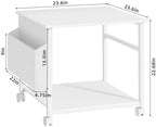 Lerliuo White Large Printer Stand with Storage - Image 2