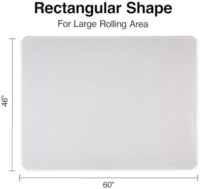 Staples Office Chair Mat, Clear, 60x46 Inch, Low-Pile Carpet - Image 5