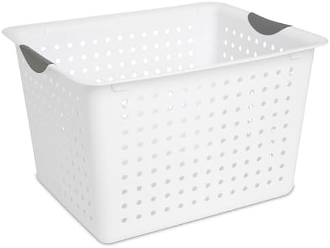 Sterilite Deep Ultra Basket, Open Top Plastic Storage Organizer, 6-Pack by Sterilite