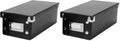 Snap-N-Store Index Card Holder Storage Box - Collapsible Organizer Box fits 1100 Flash Cards - Business, Recipe, or Note Card - 3 x 5, 4 Pack, Black by Snap+N+Store