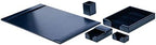 DACASSO Bonded Leather Desk Set - Luxury Leather Desk Pad & Desk Organization Essentials (Navy Blue, 5 Piece) - Image 2