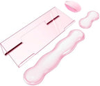 Computer Keyboard Stand Pad with Gel Wrist Rest Keyboard Pad Support with Comfortable Wrist Pad Easy Typing Ergonomic Tilted Acrylic Transparent Keyboard Riser Holder for Desktop Office Home Pink by WFCYGL
