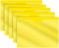 Yellow Plastic Folders with Pockets and Clear Cover, Doctor Stuff, Letter Size, Top Loading Vinyl File Folders, Job Jacket, Documents Holder, Pack of 100 by DoctorStuff