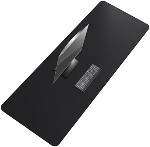 Mydours 75" x 24" Super Large Desk Pad, Desk Protector Mat with PU Leather, Large Desk Blotter Mat for Office, Home & Writing, Full Desk Pad for Keyboard and Mouse (Black) by Mydours