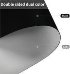 Round Table Cover - Can Be Used On Both Sides Waterproof and Easy to Clean Good Flatness Used for Dining Table(Black+Gray Dia.50Inch) - Image 2
