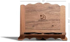 Cookbook Stand for Kitchen & Room Decor Aesthetic - Brown Wood Walnut Decor - (13"x10.4"x0.47"Inch) - Adjustable 5 Levels - Foldable Easy Storage - Book & Tablet Holder - Vintage Kitchen Accessories - Image 2