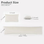 Keyboard Mouse Wrist Rest Bean Bag Set, Ergonomic Wrist Rest for Keyboard and Mouse Filled Ergo Beads, for Laptop, Desktop Computer (Ivory White) - Image 6