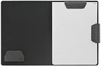 LHiDS Magnetic Business Portfolio Lite Resume Padfolio Organizer with Clipboard, Paper Clip, Writing Pad, Pen/Card Holder, Magnetic Closure for Work, School and More (Black, A4/Letter) by LHiDSCreative