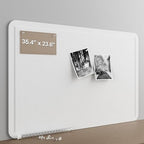 Felt Bulletin Board for Wall 36" x 24" Unfolded Size, Frameless Felt Pin Board, Soft Cork Board Alternative for Office, Home Planning, Notes, Photos & Wall Decor, Foldable Shipping, Easy Install by CreateYourIdealSpace