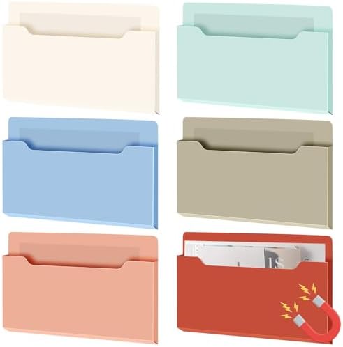 Fuutreo Magnetic Wall File Holder,6pcs,Vintage Boho,Horizontal-large by Fuutreo