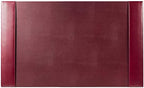 DACASSO Bonded Leather Desk Pad with Side Rails - Luxury Leather Desk Blotter for Writing - Padded Executive Desk Surface Protector - ( Burgundy, 30” x 18”) by Dacasso
