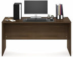 Furinno Roger Computer Desk, 60 Inch Rectangular Executive Desk with Modesty Panel, Home Office Desk with Thick Tabletop, Desk Cord Grommet, Scratchproof, for Home Study, Office, Modern Walnut - Image 6