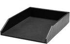 Gallaway Leather Letter Tray Organizer - PU Leather Desk Tray, Perfect for Office Organization, Document Holder Fits A4 Paper, Stackable Drawers for Extra Storage (Black) - Image 3