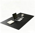 Waterproof Heat Resistant Desk Protector Mat, Keyboard & Mouse Mouse Pad, Non-Slip Leather Desk Mat, Transparent Writing Pad Home Office 24x55inch -Black by Unknown