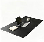 Leather Desk mat,20"x 47"Heat Resistant Black Tablecloth Desktop Table Cover Pad Non-Slip Waterproof Desk Protector Mat,Cream White Writing Mat for Kitchen Office Desktop by Unknown