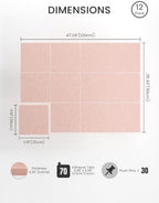 Bumusty 48" x 36" Large Cork Board Alternative, Pink - Image 2