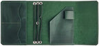 Genuine Leather A6 Journal Cover – Refillable Handmade Notebook Cover with 3 Elastic Bands, Pen Loop & Card Pockets – Travel Diary Case Fits A6 4.1" x 5.8" Notebooks (Paper Not Included), Green by Unknown