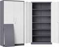 SISESOL 6 Tier Storage Cabinet with Doors and Shelves,71" Tall Metal Storage Cabinet with Lock Door Adjustable Shelf, Steel Lockers for Office, Home,School,Kitchen,Garage Tool Utility Cabinet by SISESOL