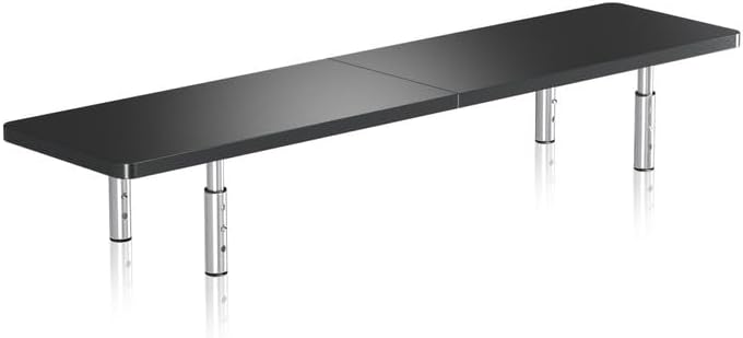 suptek Dual Monitor Stand Riser,Large Monitor Laptop Stand Riser 3 Adjustable Heights Computer Stand for Laptop, Printer, Notebook(MST016L) by suptek