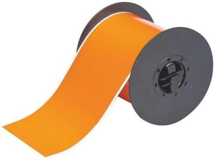 Brady B30C-4000-595-OR 100' Length x 4" Width, B-595 Vinyl, Orange BBP31 Indoor/Outdoor Tape by BradyCorp