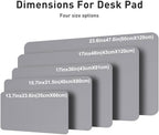 Aothia Faux Leather Desk Mat – Large Mouse Pad, Non-Slip PU Leather Blotter, Waterproof Writing Surface for Office and Home (Light Grey, 47.2" x 23.6") - Image 5