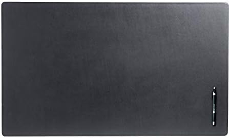 Dacasso Pad Without Side Rails Luxury Leather Blotter for Writing-Executive Desk Surface Protector, 34” x 20”, Black by Dacasso