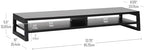 Mind Reader 2-Tier MDF Double Monitor Stand, Dual Screen Riser with Storage Shelf, 33.75 Inch Wide, 88 lb Capacity, Black - Image 3